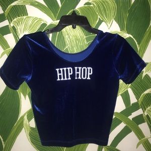 Vintage “Hip Hop” Velvet Crop Top